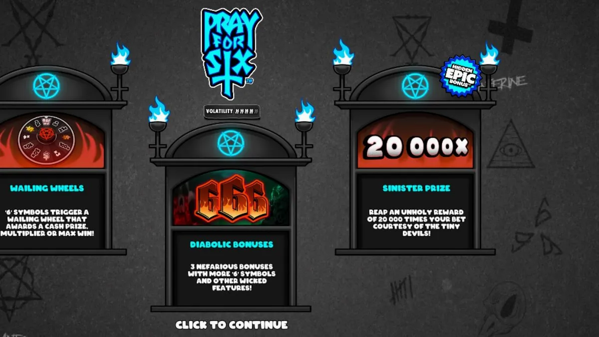 Interface do slot Pray for Six com tema de funeral gótico e estilo cartoon