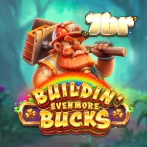 Interface do jogo de slot Buildin’ Even More Bucks com personagens e rolos